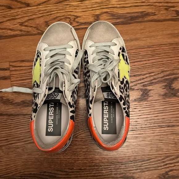 Golden Goose Size 37 leopard with orange back and green star - Picture 2 of 5